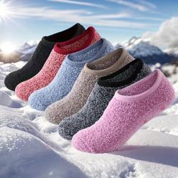 6 Pairs Thick Anti-slip Floor Socks For Fall &amp; Winter, Warm Comfy &a